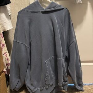 Cozy Blueish Grey Hoodie